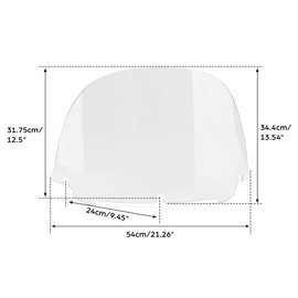 TCT-MOTORPARTS Clear Windshield Fit for Harley Touring 2014-2023 Electra Glide, Street Glide, Ultra Classic and Trike Models FLHT FLHX 2015 2016 2017 2018 2019