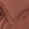 Chezmoi Collection Solid Terracotta 100% Cotton Duvet Cover Set King