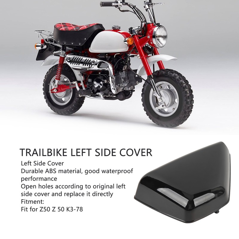 Trailbike Left Side Cover Waterproof ABS Black Left Side Cover