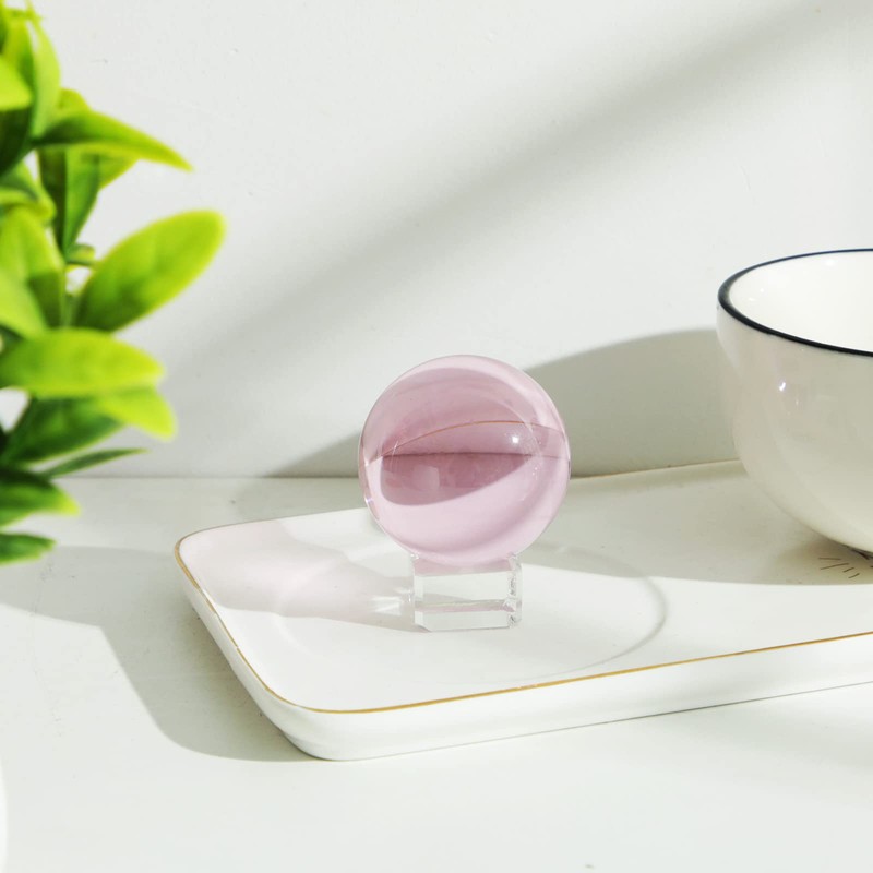LONG SHENG 50mm(2 inch) Magic Crystal Ball Free Glass Stand