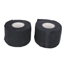 Huairdum Disposable Neck Paper 2 Rolls Clean Comfortablebarber Paper Neck Strips Stretchable Paper for Professional Salon Hairdressers Black Makeup Neck Paper
