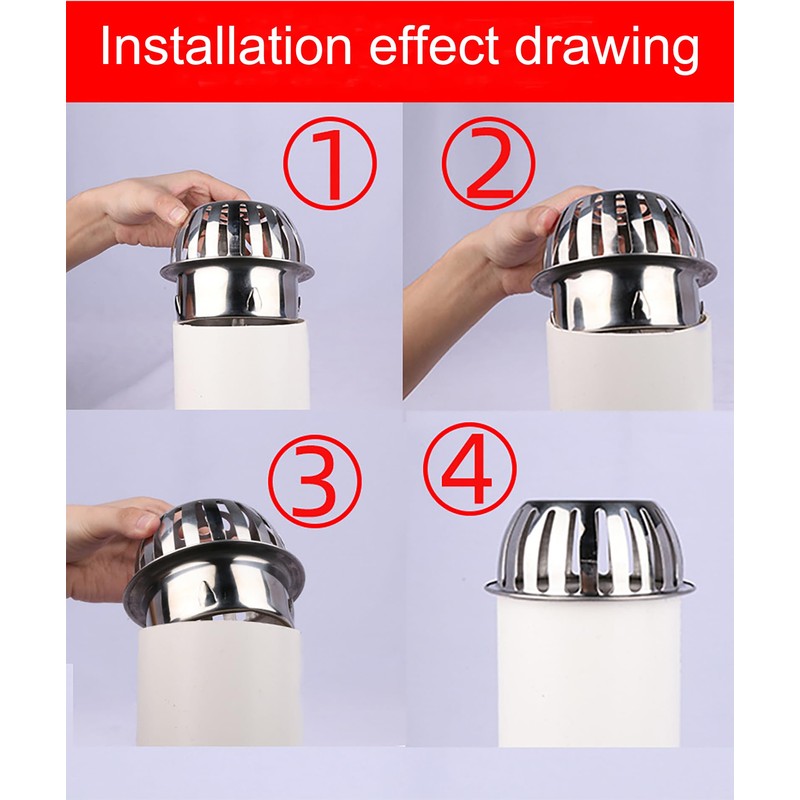 NACX 75mm / 2.9” Stainless Steel Dome Floor Drain Cover,