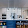 CHYING Pendant Lights Kitchen Island Chrome Modern LED Pendant Light
