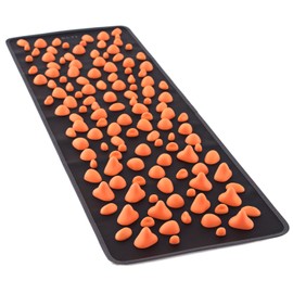 La-Vie 3B-4770 Long Foot Urn Mat, Acupuncture Press Increased Arch, Black x Orange