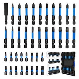 NORTOOLS 38-teiliges Impact-Schraubendreher-Bit-Set, Phillips, Pozidriv und Torx mit 1/4" Sechskant-Schäft, S2-magnetische Nussdreher-Set für Impact-Schrauber und elektrische Schraubendreher