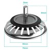 Tomario Kitchen Sink Strainer Plug Stainless Steel Thicken for Kitchen