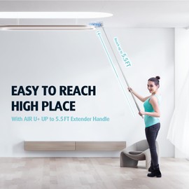 Duster Refill Compatible with Swiffer Duster, 40 Count Duster Refills with 5.5FT Extension Pole, Ceiling Fan Duster Super Extender Kit, Disposable 360 Heavy Duty Feather Dusters for Cleaning