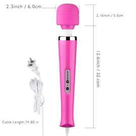 AEVEONE Wired Powerful Handheld Electric Massager, Strong Personal Back Massage for Sports Recovery, Muscle Aches, Body Pain (Rose red)