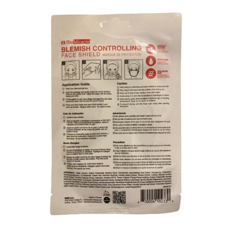 BioMiracle Blemish Controlling Face Shield Dry Hydrogel Formula 2 Pcs