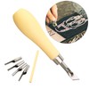 GIONAR 2 Set Lino Cutting Tools, Lino Cutting Printing Tool