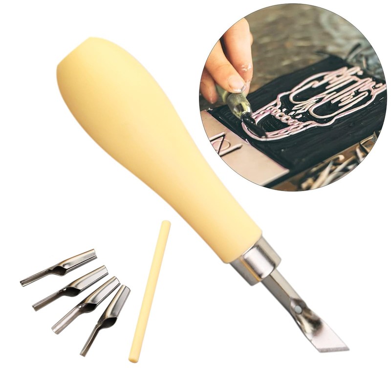 GIONAR 2 Set Lino Cutting Tools, Lino Cutting Printing Tool