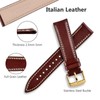 WOCCI 18mm Luxury Watch Band, Italian Leather Strap with Golden