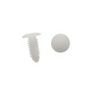 REPAIROCK 30Pcs White Plastic Rivets Splash Guard Fastener Push Type