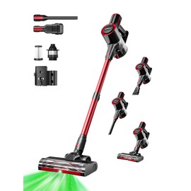 uwant 8-in-1 Cordless Vacuum Cleaner with 50min Runtime 35Kpa Powerful Suction Vacuum Cleaners for Home Anti-Tangle Stick Vacuum for Pet Hair Carpet Hard Floors