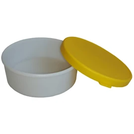 Fa.ars 20 Plastic Mailing Container Flat Yellow Lid 90 ml Laboratory Container Plastic Jars Snap Lid