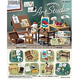 Reement Peanuts Snoopy Art Studio Box Product, 8 Types in Total, 8 Pieces