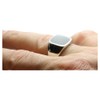 Fine Signet Ring with Onyx Solid Silver 925, Silver
