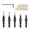 Litorange Pack of 5 Electrophoresis Black Drill Bits with Countersink