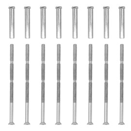CHEERYMAGIC M3 Door Handle Fixing Screws, 8 Sets Nickel Plated, Silver, Steel, 16 Pieces, Use for Door Handles, Kitchen Cabinet Drawer Chrome-Plated Kits