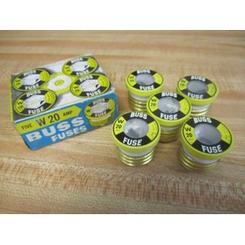 Bussmann W-20 Buss Plug Fuse W20 (Pack of 5)