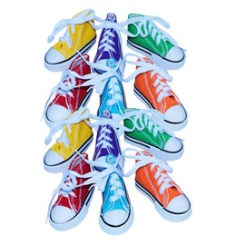 Super Bird Creations SB50010 Sneaker Bird Toy - Durable Safe Chew Toy - Ideal for Cockatiels Parakeets Parrots Small to Large Birds - Vibrant, Assorted Colors 3" x1-1/2 x 1-3/8" (12 Pack)