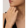 Yellow Gold Plated Hand Chains Bracelet for Women | Dainty