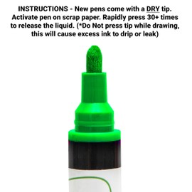 RAINBOW CHALK MARKERS LTD Glass Pen - 5mm Green For Writing on WINDOWS