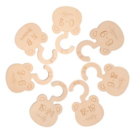 BIUDECO Closet Dividers for 7pcs Wooden Wardrobe Organizers Newborn to Toddler 18x11x2.1 Size Dividers