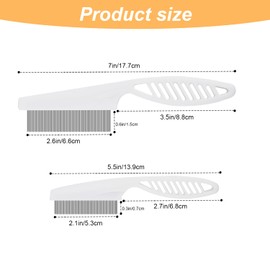NQEUEPN 2-in-1 Multifunctional Pet Hair Comb, Stainless Steel & ABS, 2 Packs, for Grooming & Dehairing, Cat & Dog Comb