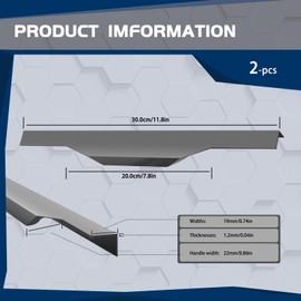 Fatiya 2 Pieces Aluminium Alloy Finger Pulls for Cabinets, 11.8 Inch Cabinet Edge Pull Handles, Concealed Hidden Draw Pull for Wardrobe Kitchen Bathroom Drawers (Black)