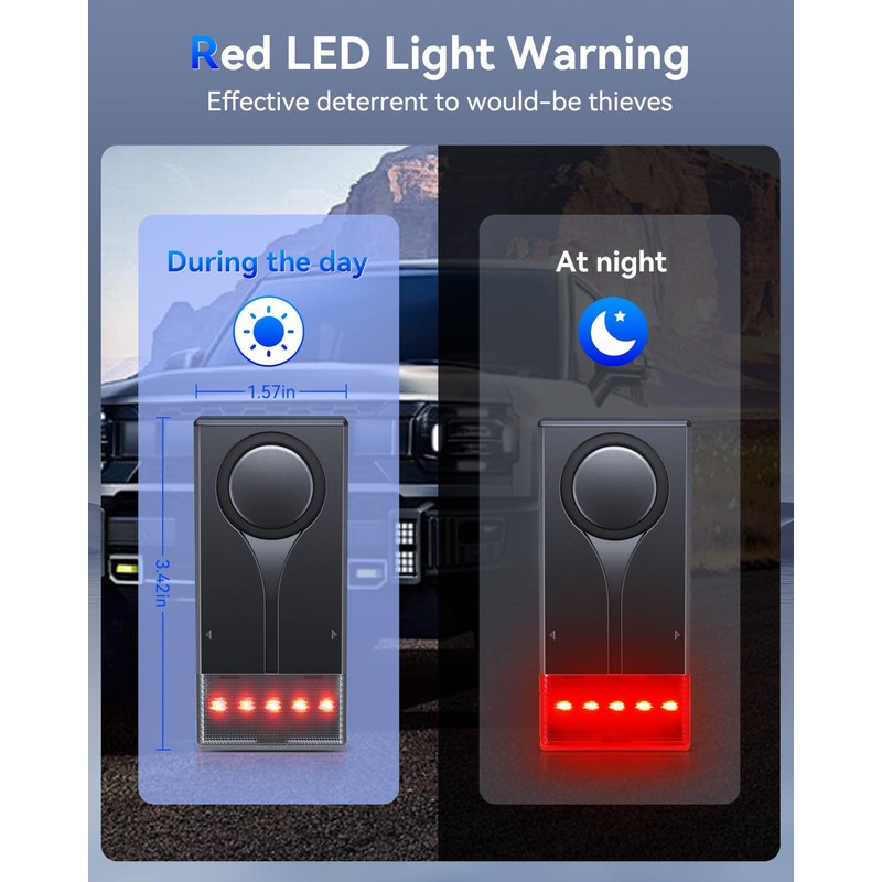108dB Car Alarm System, Car Anti-Theft Vibration Sensor Alarm &