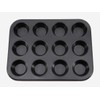 cotta 88656 Tiffany Muffin Pan (12 Pieces), Black, External Dimensions: