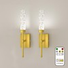 ThyFenno Battery Operated Crystal Wall sconces with Remote Control, 3