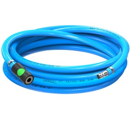 AUPROTEC Compressed Air Hose Set 9 mm Diameter Inner 1 m PVC Hose I With Prevost S1 Safety Coupling for Compressed Air Compressor I AUPROTEC Compressor Hose Highly Flexible