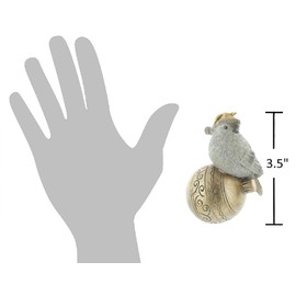 The Bridge Collection 3.5" Birds on Golden Ornaments - Set of 2 - Home for The Holidays - Christmas Tree Ornaments - Bird Ornaments - Gold Christmas Decor - Bell Ornaments