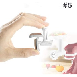 Meat Grinder Blades Meat Grinder Stainless Steel Food Grinder Accessories,Food Blade Knife Cutter Compatible,for Size 5,Fits Kitchen (4 Pack 5# Knife)