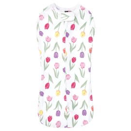 Hudson Baby Infant Girls Sleep Pod, Spring Tulips, 0-2 Months