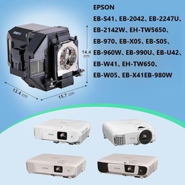 Projector Replacement Lamp for ELPLP96 EPSON Epson EB-W05 EH-TW5650 EH-TW650 EB-S05 EB-U42 EB-U05 EB-W41 EB-X41 EB-X05 EB-960W