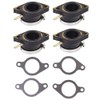 ALL-CARB 4 x Carburetor Intake Boot Set Replacement for Yamaha
