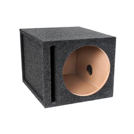 Atrend 12SQV 12” Single Vented Subwoofer/Speaker Enclosure Made in USA, Charcoal