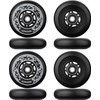 AOWISH 8-Pack Inline Skate Replacement Wheels 85A Outdoor Asphalt Formula