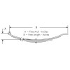 Distributor 24 inch 2 Leaf Slipper Spring 500lb Capacity