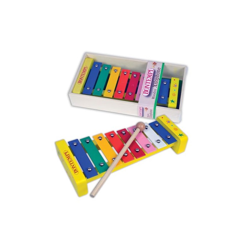 Bontempi RainbowChimes: Xylophone with 8 Coloured Metallic Notes for Sparkling