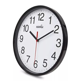 Hippih 10 in Large Wall Clock Silent Indoor Outdoor Battery Powered Analog Office Home
