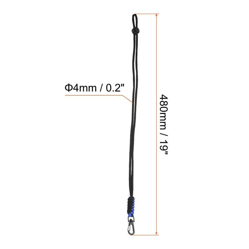 [PATIKIL] Badge Lanyard with Snap Hook 48cm Braided Neck Keychain