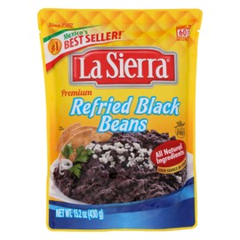 La Sierra Refried Black Beans, Ready-to-Eat, 15.2 Ounce Pouch
