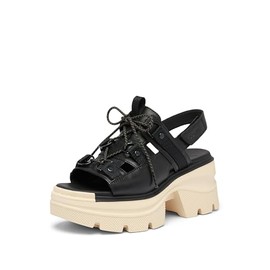 Sorel Women's Contemporary Sandal, Black/Bleached Ceramic, 8.5