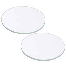 PATIKIL 1.51x0.06 Dia Flashlight Glass Lens, 2 Pcs Polished Edge Glass Lens for LED Light Source Lens Handheld Flashlight Replacement, Transparent