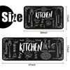 2Pcs Black Kitchen Rugs Set of 2 Floor Mats for