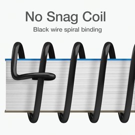 Oxford Cuaderno de espiral de 1 materia, cuadernos para escuela, cubiertas de plstico, suministros de regreso a la escuela, rayas anchas, 100 hojas,  